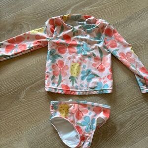 Carter's Floral Rashguard Set - Pink, Blue, Yellow